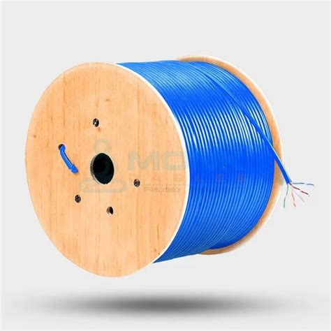 Blue Cat6a Riser 1000ft CMR Solid Pure Bare Copper Bulk Cable Monk