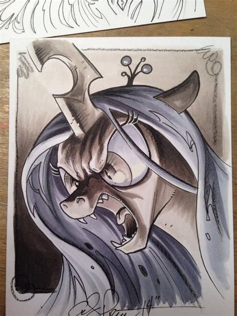 388169 Safe Artist Andypriceart Queen Chrysalis Changeling