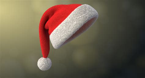 3d Model Of Realistic Santa Claus Hat