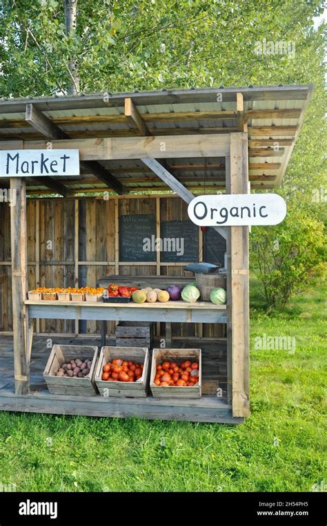 Community Farm Market Roadside Stand Featuring Fresh Local Organic