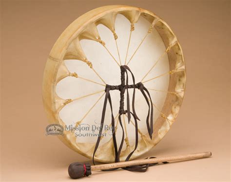 Native American Deer Hide Hoop Drum 12 Cherokee Cd188 Mission Del