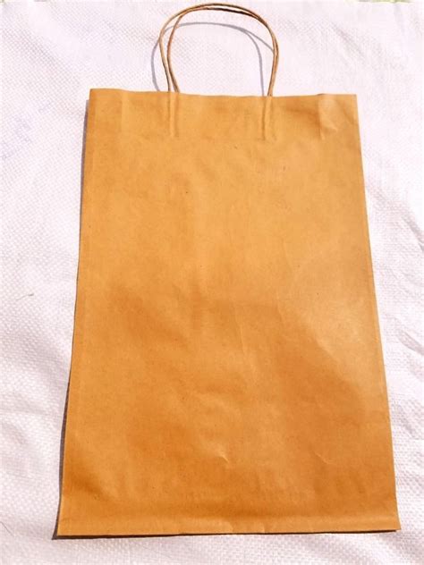 Brown 10x15 Inch Flat Paper Bag With Handle Capacity 2kg At Rs 425