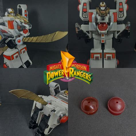 Mighty Morphin Power Rangers Deluxe White Tiger Zord 3D Etsy Australia