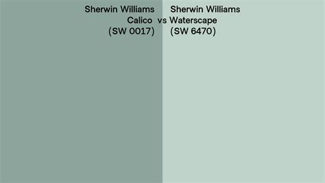 Sherwin Williams Calico Vs Waterscape Side By Side Comparison