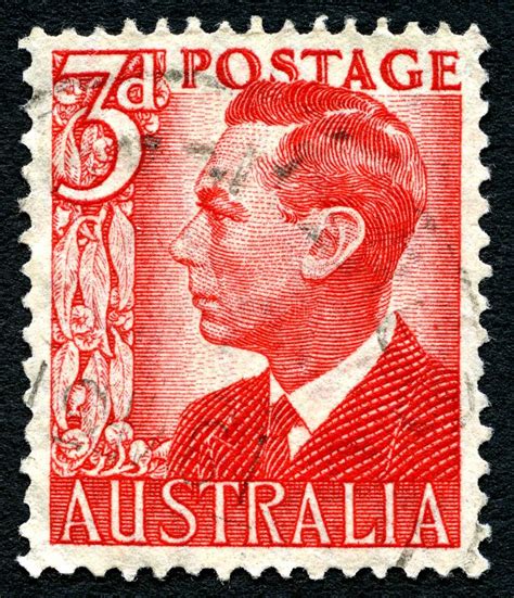 Sello Del Australiano De George VI Fotografía editorial Imagen de