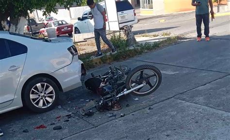 Motociclista hospitalizado tras choque en Martínez de la Torre