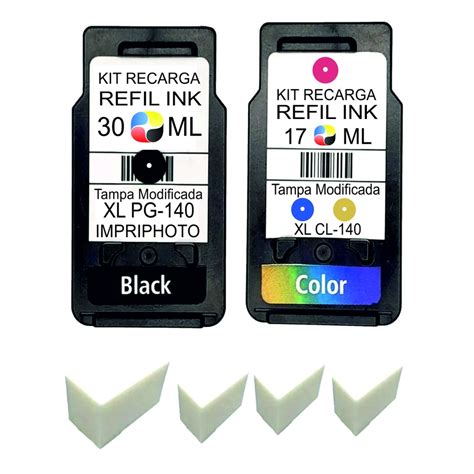 Kit Refil Ink Recarga Para Cartucho Pg Cl Submarino