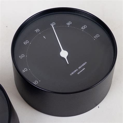 Georg Jensen Koppel Thermometer And Hygrometer