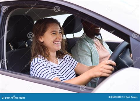 Fun Times Are On The Way A Happy Young Couple Going On A Road Trip