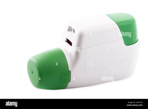 Metered Dose Inhaler isolated over white background Stock Photo - Alamy