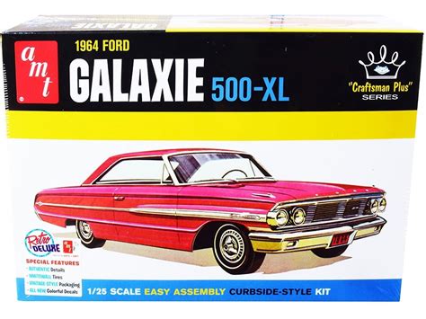 Skill 2 Model Kit 1964 Ford Galaxie 500 Xl Craftsman Plus Series 1 25 Scale Model By Amt