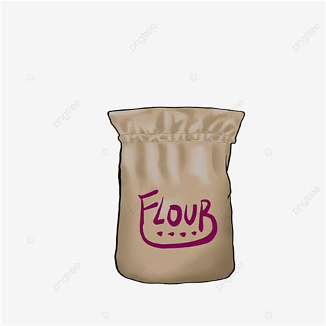 Flour Sack Hd Transparent, Handmade Sack Flour Clip Art, Flour Clipart, Red, Bag PNG Image For ...