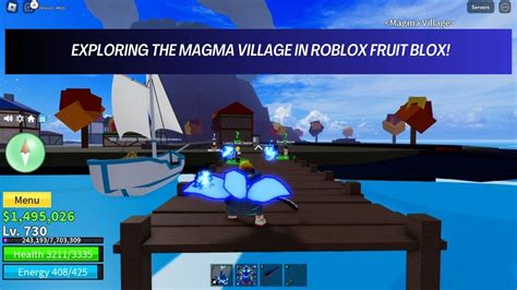 Exploring The Magma Village In Roblox Fruit Blox Youtube