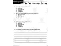 The Five Regions Of Georgia Reading Packet By Teach Simple