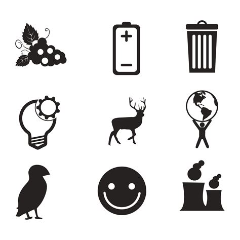 Environmental Issues Icon Set Collection Of Environment And Climate