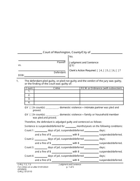 Form Crrlj070110 Download Printable Pdf Or Fill Online Judgment And