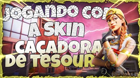 Jogando A Skin Ca Adora De Tesouros Fortnite Youtube