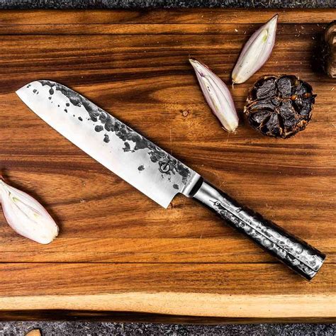 Японски готварски нож Style de vie Forged Intense Santoku 18, кована ...