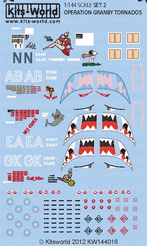 Panavia Tornado Gr 1 Decal Sheet Ii Desert Storm 1991 Kits World 144016