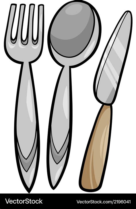 Utensils cartoon Royalty Free Vector Image - VectorStock