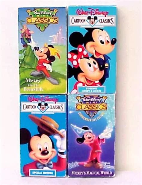 Walt Disney Vintage Mickey Mouse Cartoon Mini Classics Vhs Video