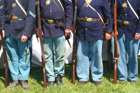 Union Soldiers--Civil War Reenactment Stock Image - Image: 10231023