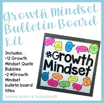 Growth Mindset Bulletin Board by Sunny State of Teaching | TpT