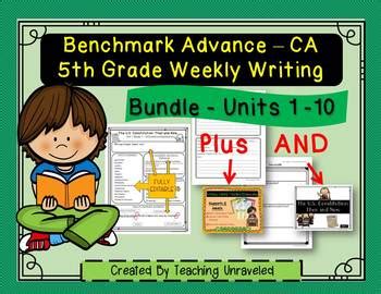 Benchmark Advance 5th Grade Writing Resources EDITABLE BUNDLE TPT