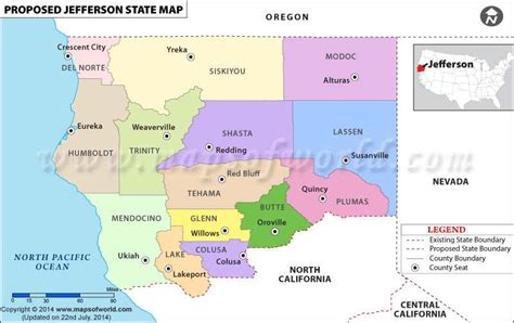 Jefferson Map | Proposed U.S. State