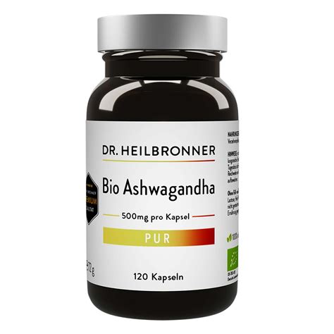 Bio Ashwagandha 120 Kapsel Von Dr Heilbronner