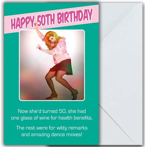 50th Birthday Card For Her Funny 50th Birthday Card Women Happy 50th