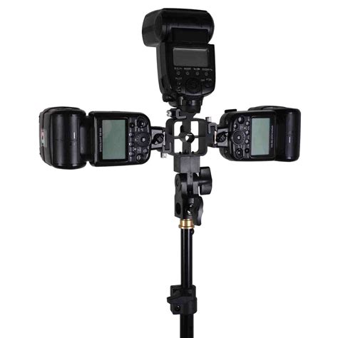 Tri Hot Shoe Mount Flash Bracket Umbrella Holder For Canon 580EX II