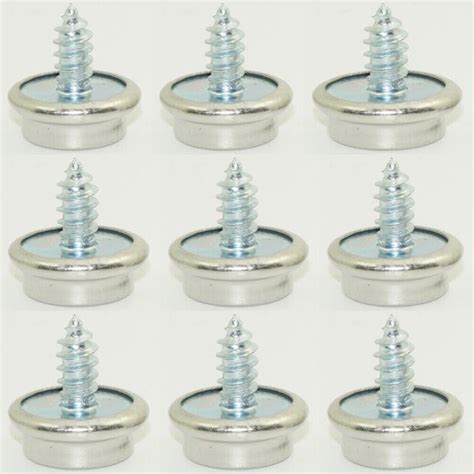 10x Press Studs Caps Sockets Screw Studs 10mm Stainless Steel 316 Ebay