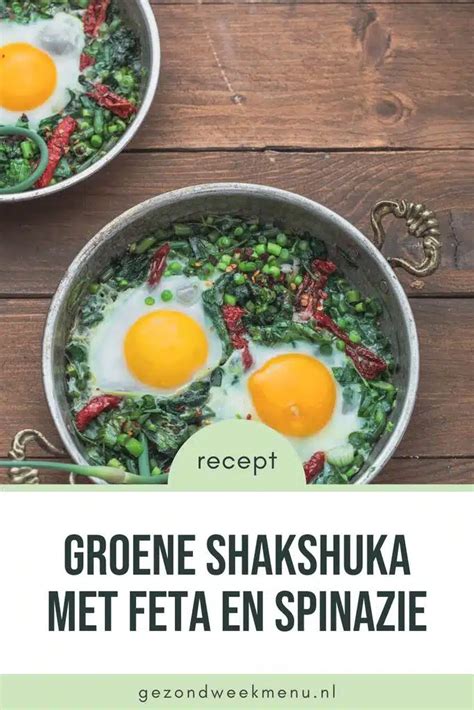 Groene Shakshuka Met Feta En Spinazie