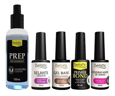 Kit Beltrat Prep Desidratador Primer Gel Base Selante Parcelamento