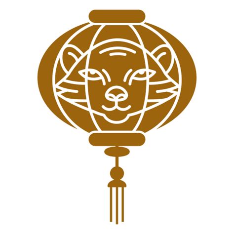 Diseño PNG Y SVG De Globo Recortado Tigre Año Lunar Para Camisetas