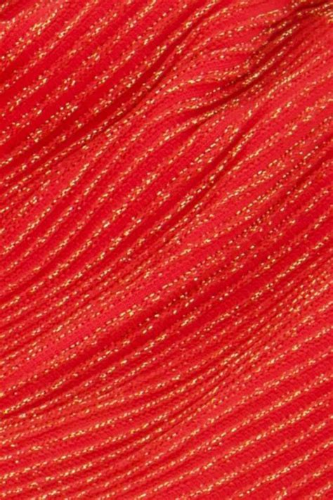 Koraal Bikini Broekje Met Ruffles En Lurex My Jewellery