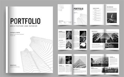 Architecture Portfolio Layout Design Use For Design Portfolio