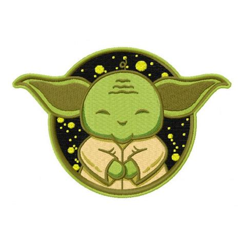 Cute Yoda Star Wars Embroidery Design Star Wars Embroidery Bernina