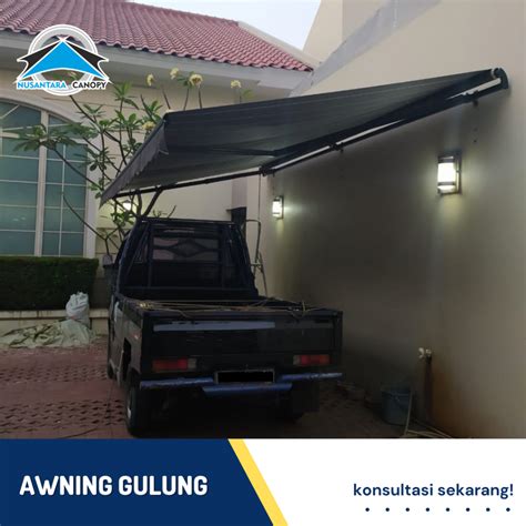 Jual Kanopi Awning Gulung Otomatis Dan Manual Canopy Lipat Carport