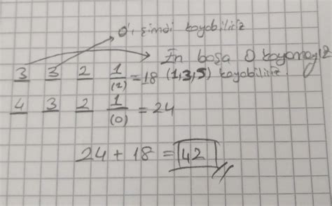 0 1 2 3 5 kümesinin elemanları kullanılarak dört basamaklı rakamları