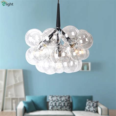 American Pelle Clear Glass Globes E Led Chandelier Lamparas Fixtures