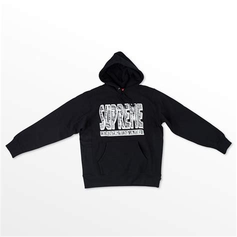 Supreme Sweatshirt Hoody Paisley Fuck Em All Black Black CLOTHES ACCESORIES Sweatshirts
