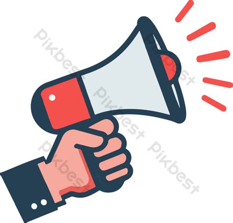 Hand Holding Megaphone Bullhorn Vector Illustration Png Images Eps