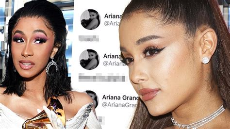 Ariana Grande Reacts In Deleted Tweets Over Cardi B Grammy Win Youtube