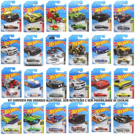 Kit 5 carrinhos Hot Wheels Mattel Modelos sortidos sem repetição