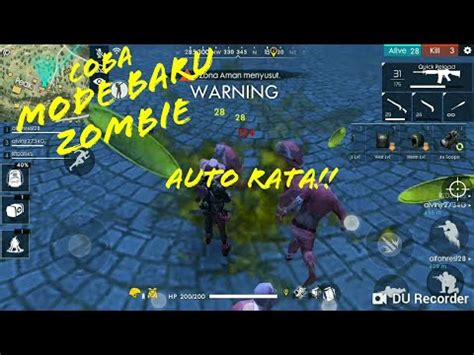 Cobain Mode Baru Zombie Auto Rata Garena Fire Fare Youtube