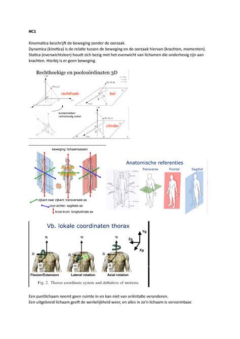 Aantekeningen Hc Biomechanica RUG Studeersnel