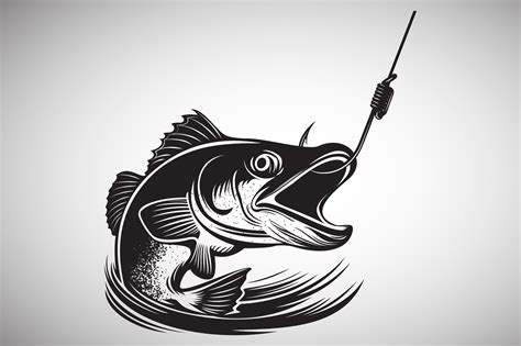 Fishing Hook Fish Vector Graphic By Ghagra Creative Fabrica