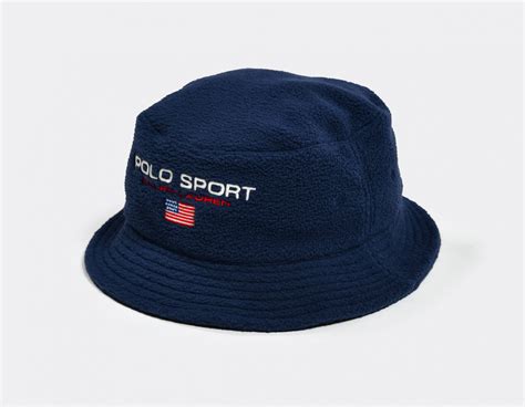 Polo Ralph Lauren Fleece Loft Bucket Hat Cruise Navy 710851468001